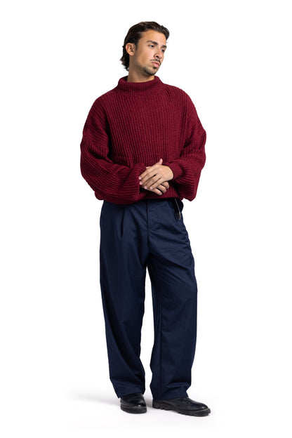 RIP KNIT TURTLENECK (Burgundy)
