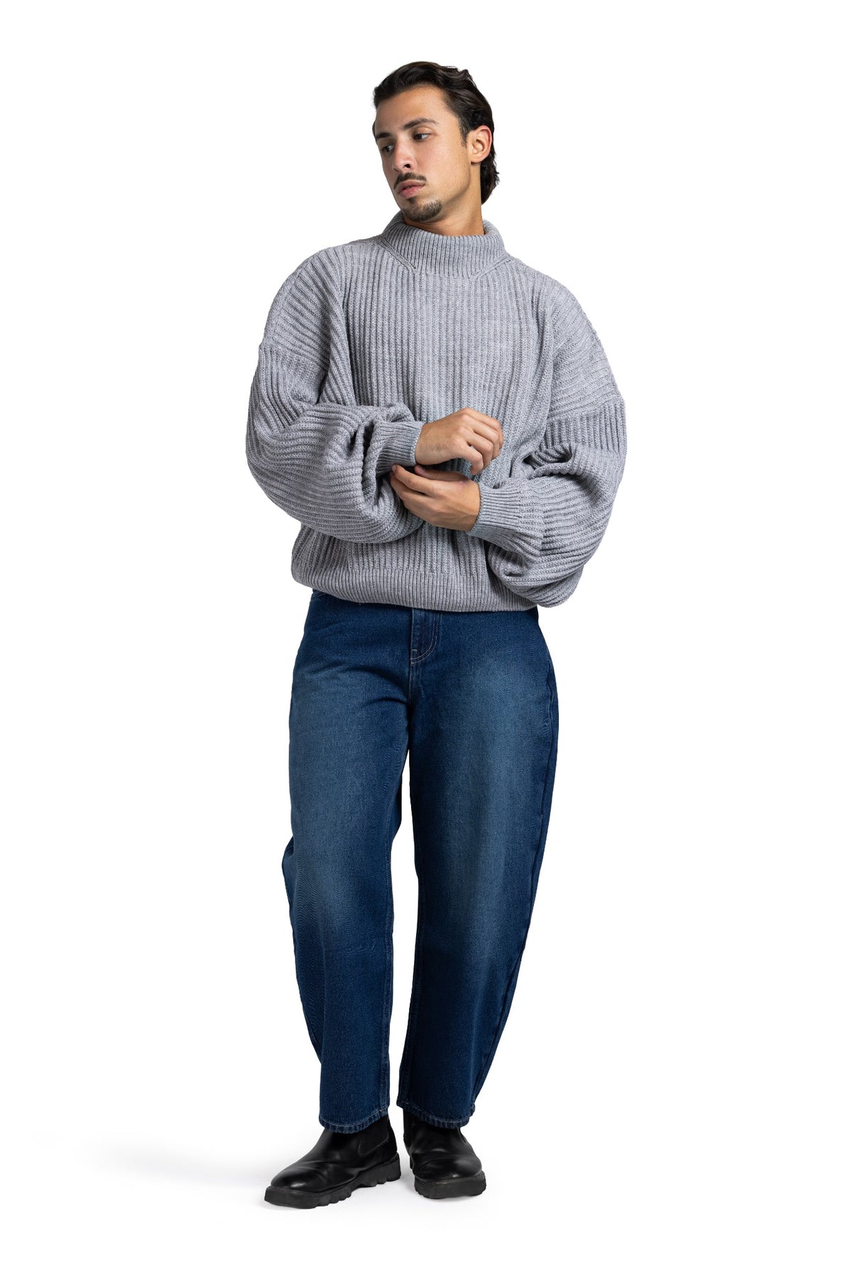 RIP KNIT TURTLENECK (Burgundy)