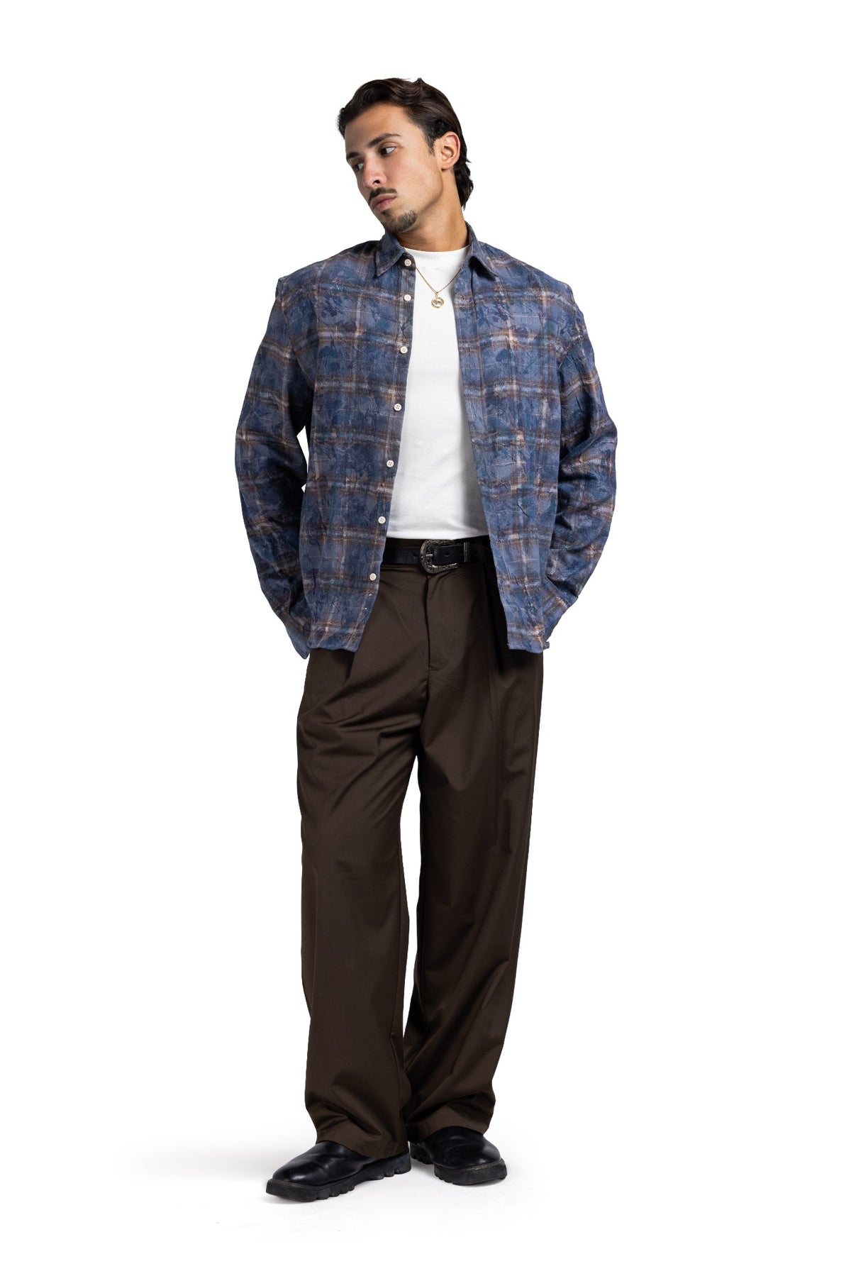 CHECKED SHIRT (Light Blue)