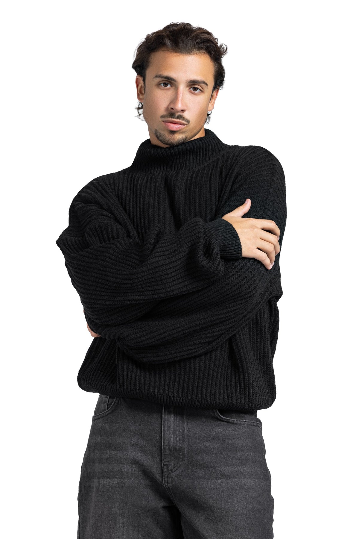 RIP KNIT TURTLENECK (Burgundy)