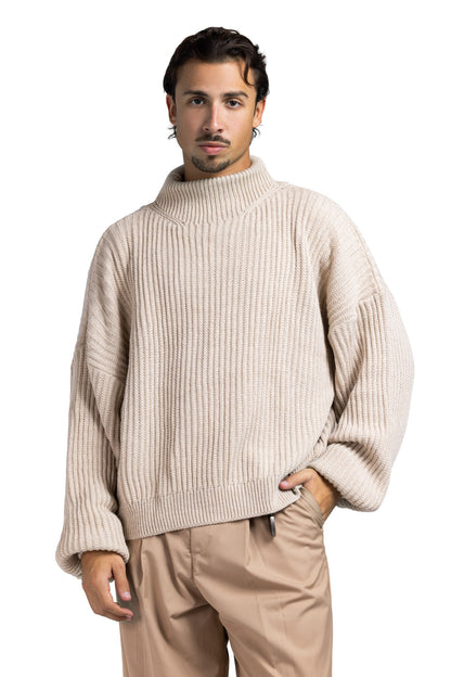 RIP KNIT TURTLENECK (Burgundy)
