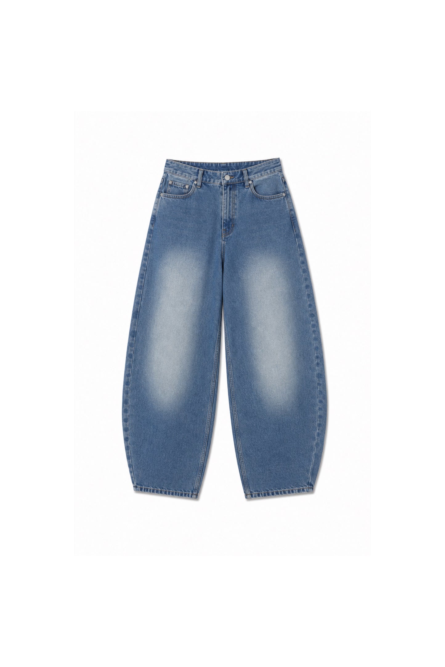 Cropped Balloon Denim